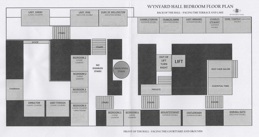 Wynyard Hall Bedroom Floor Plan 