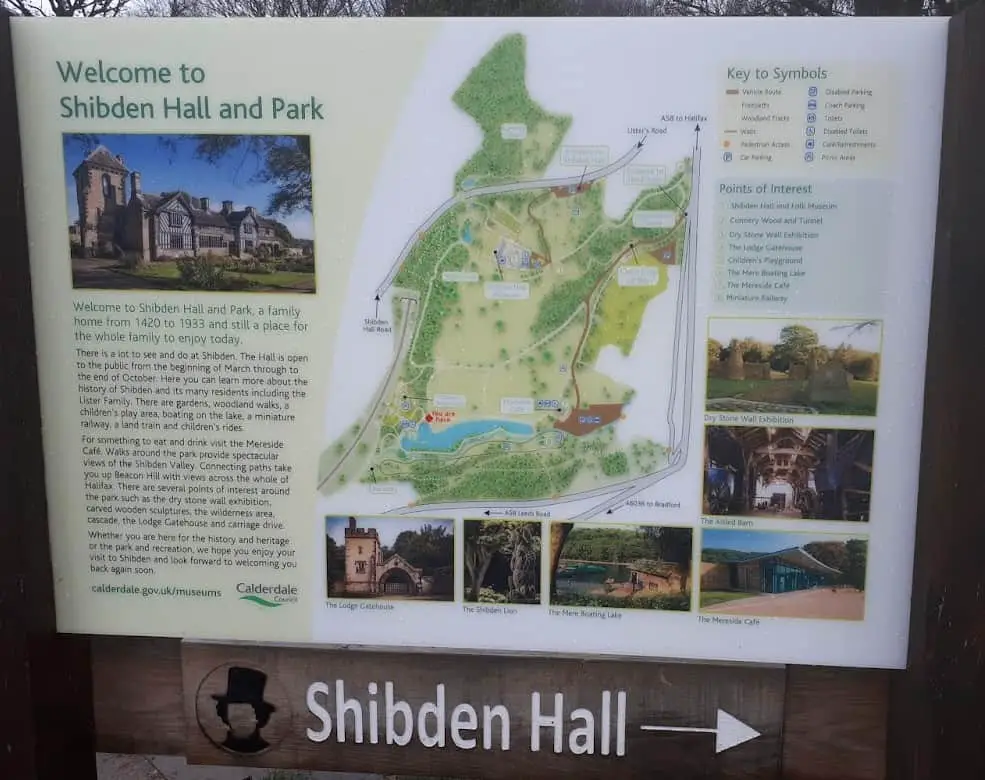 Shibden Hall Information Sign