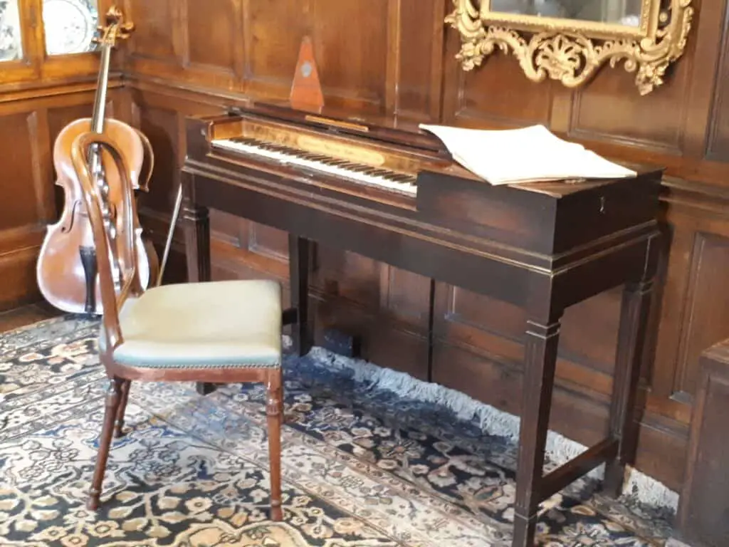 The Anne Lister House Withdrawing Room's piano built  1769 by Pohlmann of London, is one of the oldest square pianos in existence