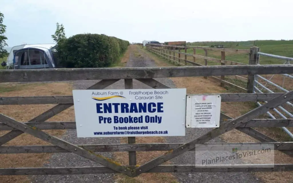 Visit Bridlington - Auburn farm @ Fraisthorpe Beach Caravan Site Entrance