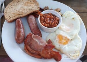 Full English Breakfast Cowshed Friasthorpe