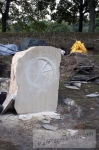 Anne Lister's Cart Wheel  Monolith - Anne Lister Monument