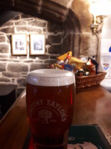 Pint of Timothy's Taylors Boltmaker real ale at the Lord Nelson Pub, Luddenden Village Calderdale