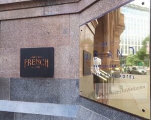 The French at the Midland Manchester Brass Plate and Sign