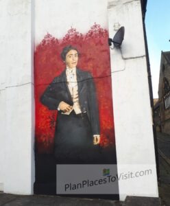 Anne Lister Gentleman Jack Mural Painting at The Ring o' Bells Pub Halifax