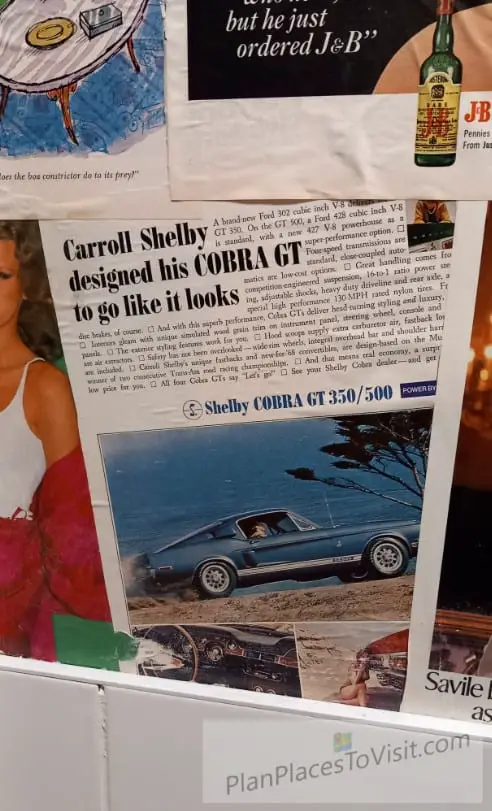 Shelby Cobra GT Original Advert and J&B Rare Whisky Original Advert at Grayston Unity Halifax